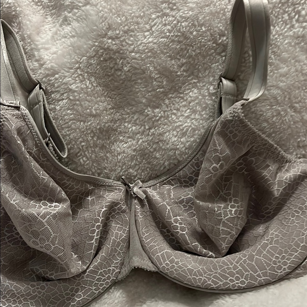 Elegant Chantelle Gray Bra with Bow Detail size 36G